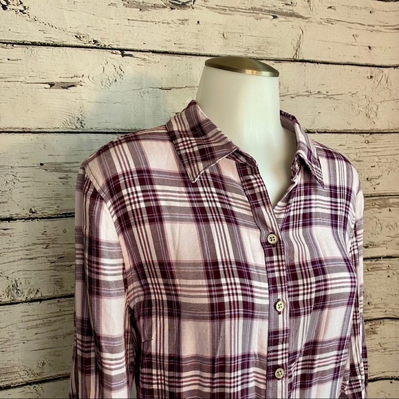 NWT New York and Co long plaid tunic - Picture 2 of 7